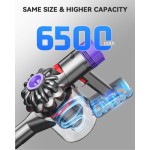 Replacement Battery for Dyson V8 – Morpilot 6500mAh Battery for Dyson V8 SV10, Compatible with V8 Animal, V8 Absolute, V8 Fluffy Vacuum Cleaner with 2 Pre-Charged Batteries